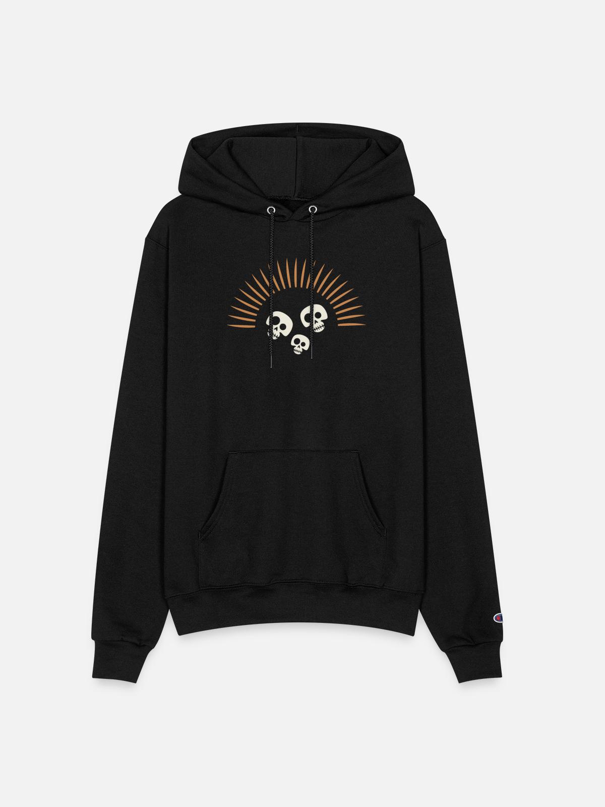 Chic - Champion Unisex Powerblend Hoodie - black - Front