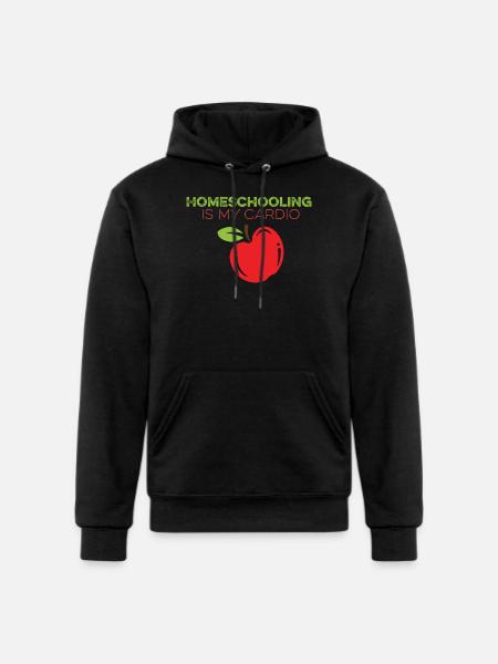 Homeschooling Is My Cardio - Champion Unisex Powerblend Hoodie - black