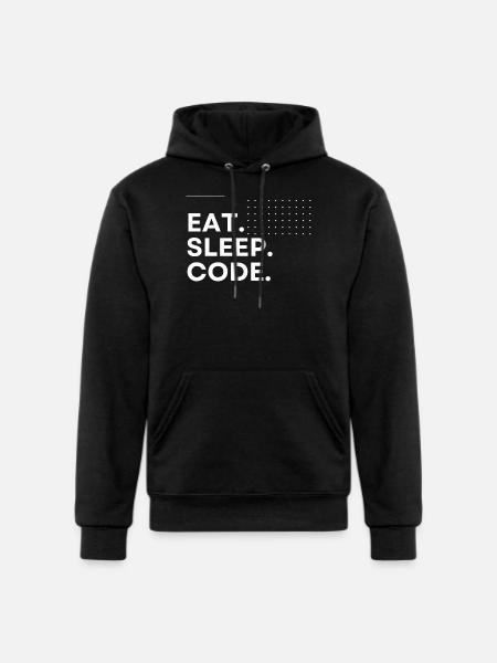 Eat Sleep Code - Champion Unisex Powerblend Hoodie - black