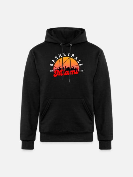 Miami Basketball - Champion Unisex Powerblend Hoodie - black