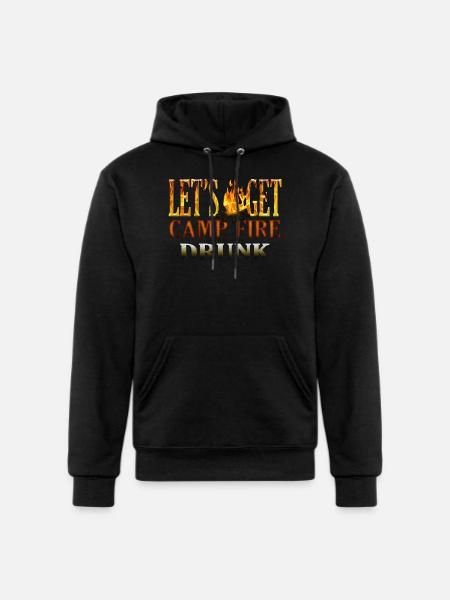 Camo Camping - Champion Unisex Powerblend Hoodie - black