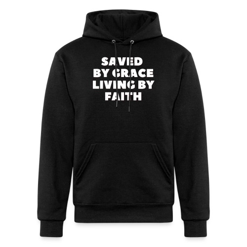 Saved By Grace Living By Faith - Champion Unisex Powerblend Hoodie