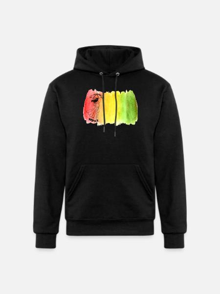 Girl with Umbrella - Champion Unisex Powerblend Hoodie - black