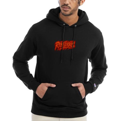 Rebellious Graffiti Neon Orange Streetwear T-Shirt - Champion Unisex Powerblend Hoodie