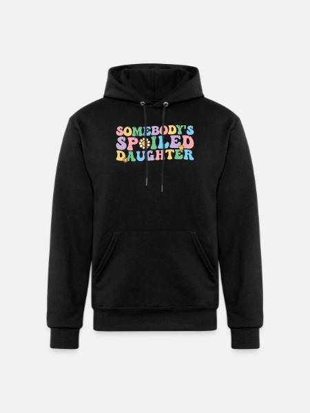 Groovy Somebody's Spoiled Daughter - Champion Unisex Powerblend Hoodie - black