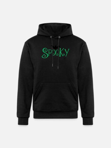 Spooky Design In Green - Champion Unisex Powerblend Hoodie - black