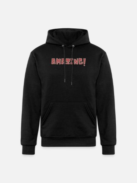 amazing! text logo - Champion Unisex Powerblend Hoodie - black