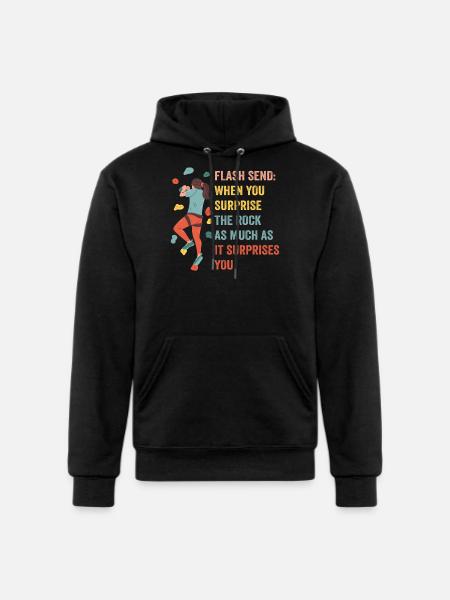 Boulderer Flash Send Bouldering - Champion Unisex Powerblend Hoodie - black
