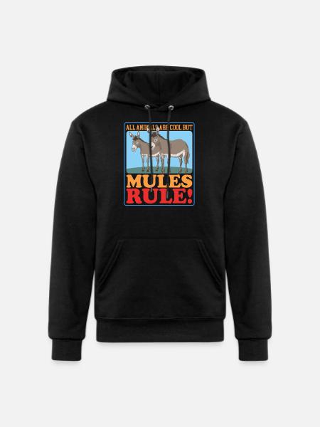 Mule Lover Mules Rule - Champion Unisex Powerblend Hoodie - black