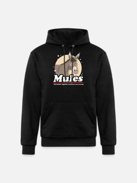 Mules Because Mule Owner - Champion Unisex Powerblend Hoodie - black