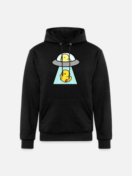 UFO - Duckie and Duck - Champion Unisex Powerblend Hoodie - black
