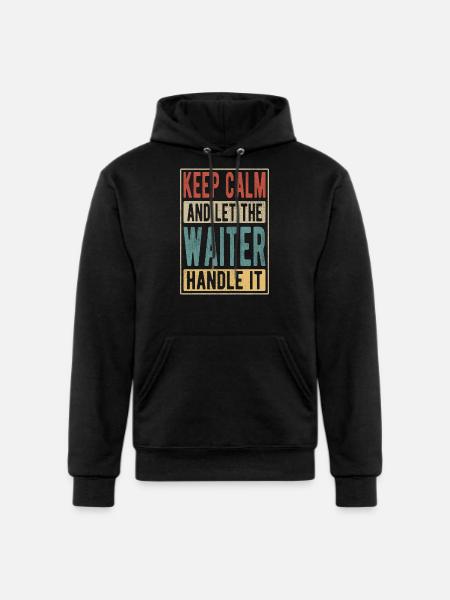 Waiter Retro Gift - Champion Unisex Powerblend Hoodie - black