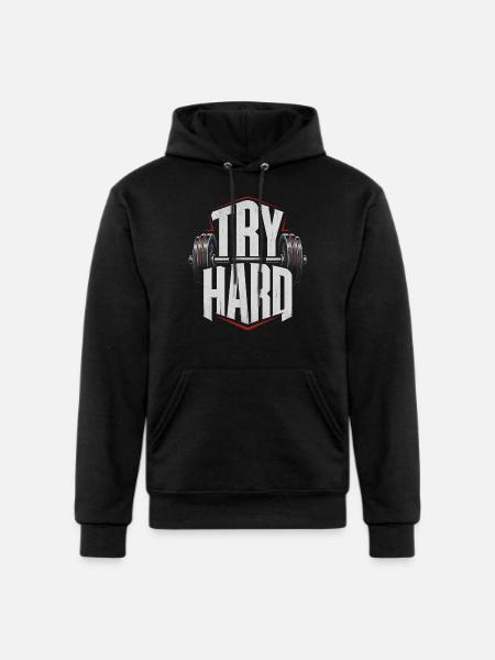 Try Hard Gym Anthem - Champion Unisex Powerblend Hoodie - black