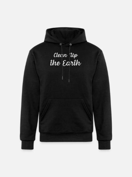 Clean Up the Earth - Champion Unisex Powerblend Hoodie - black