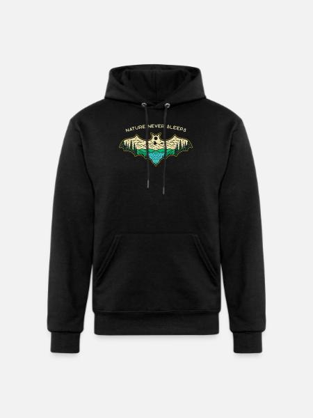 Nature Never Sleeps - Champion Unisex Powerblend Hoodie - black
