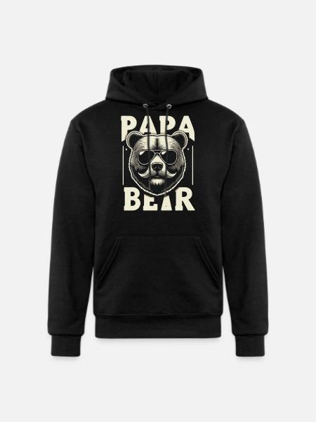 papa bear - Champion Unisex Powerblend Hoodie - black