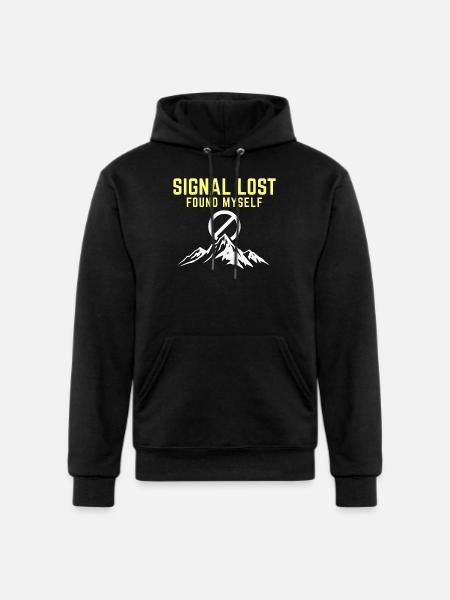 Signal Lost Found Myself - Champion Unisex Powerblend Hoodie - black