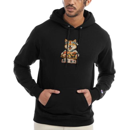 Funny Shiba Inu Sushi Kawaii Dog Tee - Champion Unisex Powerblend Hoodie