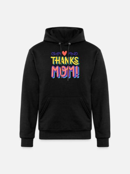 thanks mom - Champion Unisex Powerblend Hoodie - black