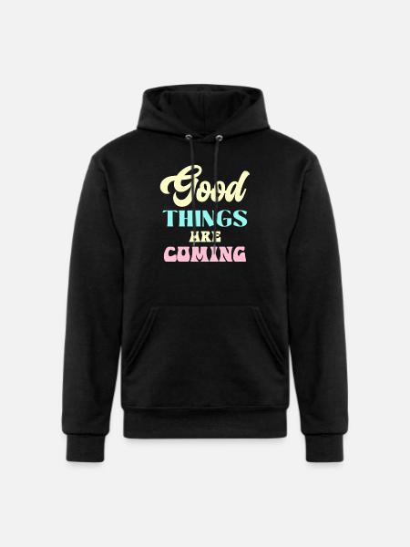 Good Things Are Coming - Champion Unisex Powerblend Hoodie - black