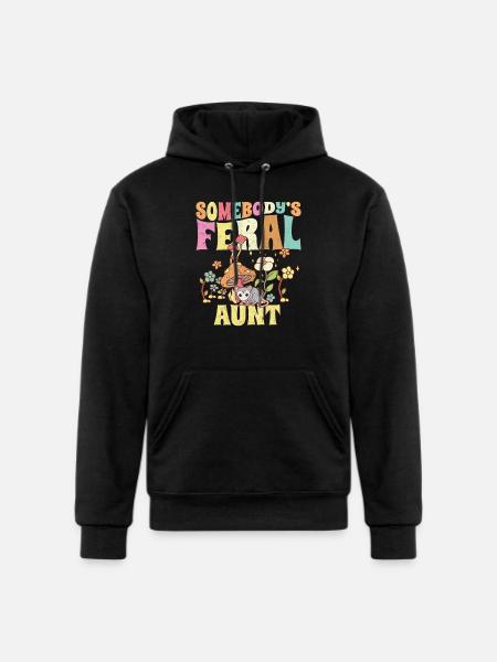 Somebody's Feral Aunt Garden - Champion Unisex Powerblend Hoodie - black