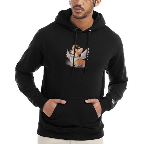 Angel Wings Corgi - Champion Unisex Powerblend Hoodie