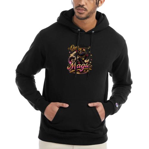 Own Your Magic – Glam Black Cat - Champion Unisex Powerblend Hoodie