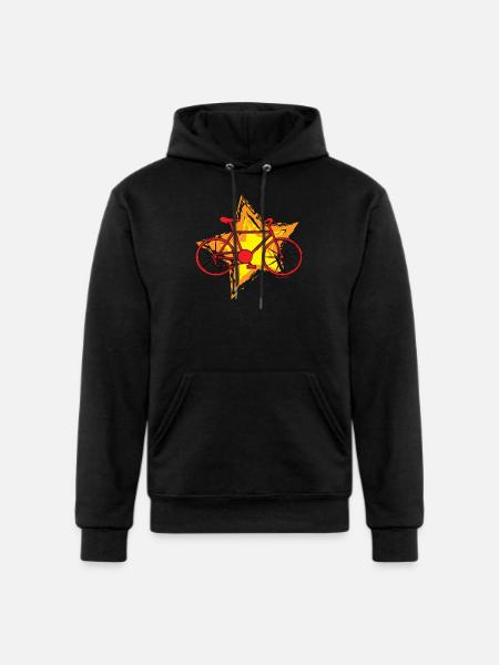 Red Bike Star - Champion Unisex Powerblend Hoodie - black