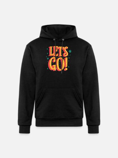 Lets Go - Champion Unisex Powerblend Hoodie - black