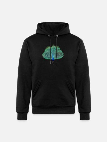 Dancing Peacock - Champion Unisex Powerblend Hoodie - black