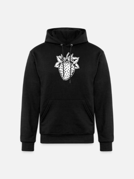 Strawberry Fruit Berries - Champion Unisex Powerblend Hoodie - black