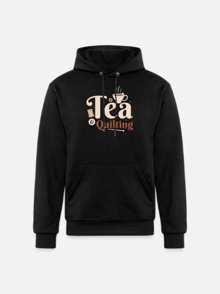 Tea & Quilting Quilter Sewing - Champion Unisex Powerblend Hoodie - black