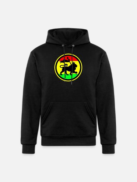 Rasta Lion - Champion Unisex Powerblend Hoodie - black
