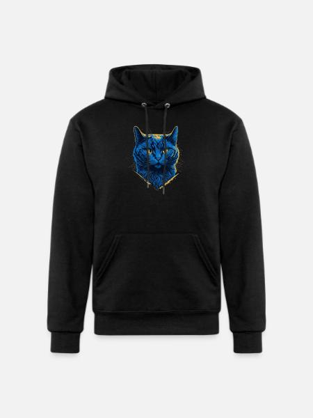 British Blue cat - Champion Unisex Powerblend Hoodie - black