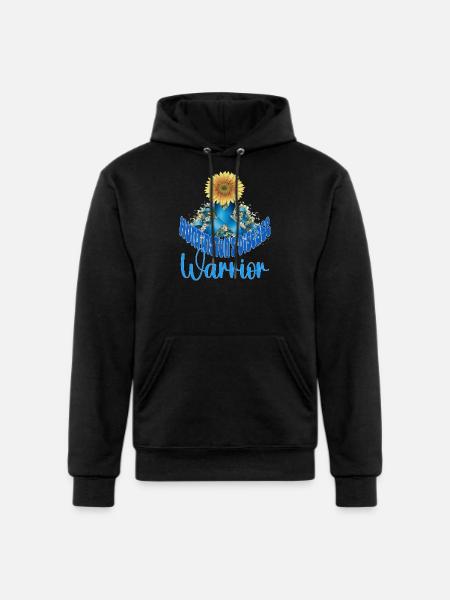Huntington's disease awareness sunflower - Champion Unisex Powerblend Hoodie - black