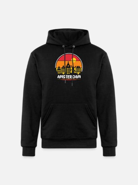 Amsterdam - Champion Unisex Powerblend Hoodie - black