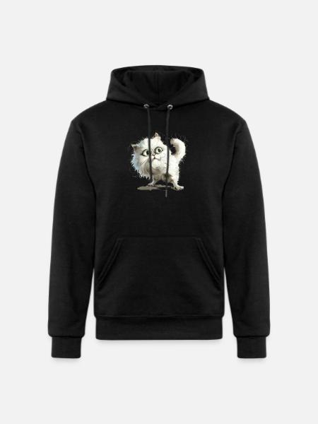 Funny Cat - Champion Unisex Powerblend Hoodie - black