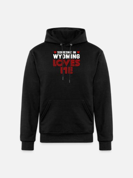 Someone In Wyoming Loves Me - Champion Unisex Powerblend Hoodie - black