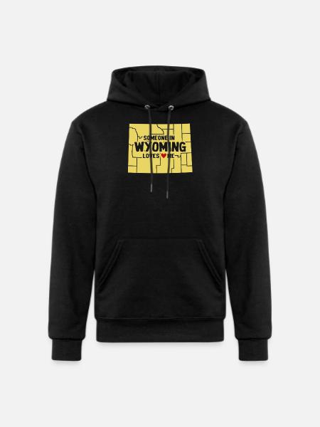 Someone In Wyoming Loves Me - Champion Unisex Powerblend Hoodie - black