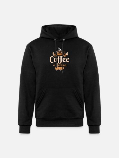 Coffee & Quilting Quilter Sewing - Champion Unisex Powerblend Hoodie - black