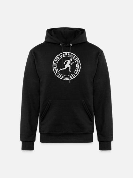 run better than government - Champion Unisex Powerblend Hoodie - black