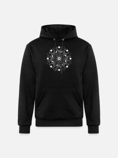 Polygon Deer Zooflake - Champion Unisex Powerblend Hoodie - black