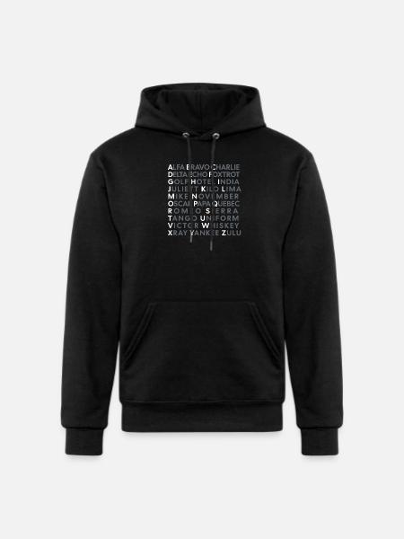 NATO Phonetic Alphabet - Champion Unisex Powerblend Hoodie - black