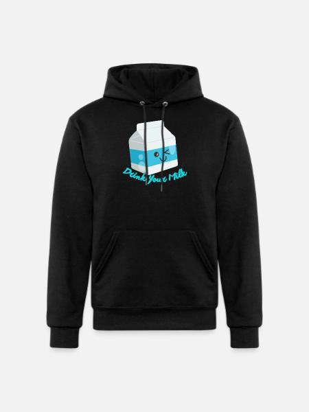 Drink Your Milk - Champion Unisex Powerblend Hoodie - black