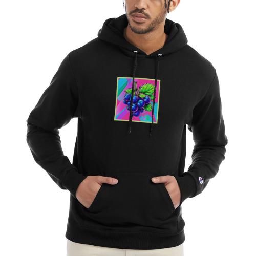 Vibrant Blueberry Artwork - Champion Unisex Powerblend Hoodie