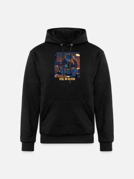 Lunar Swipe Blues - Champion Unisex Powerblend Hoodie - black
