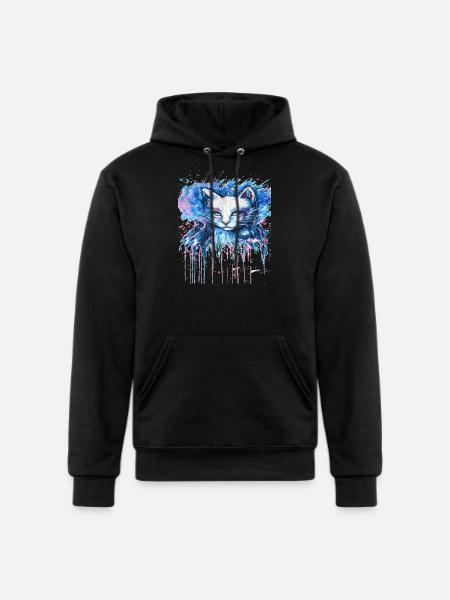Blue Cat Real - Champion Unisex Powerblend Hoodie - black