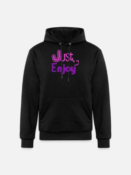 Just Enjoy - Champion Unisex Powerblend Hoodie - black