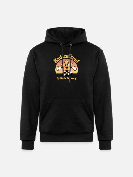 Radicalized By Basic Decency - Champion Unisex Powerblend Hoodie - black
