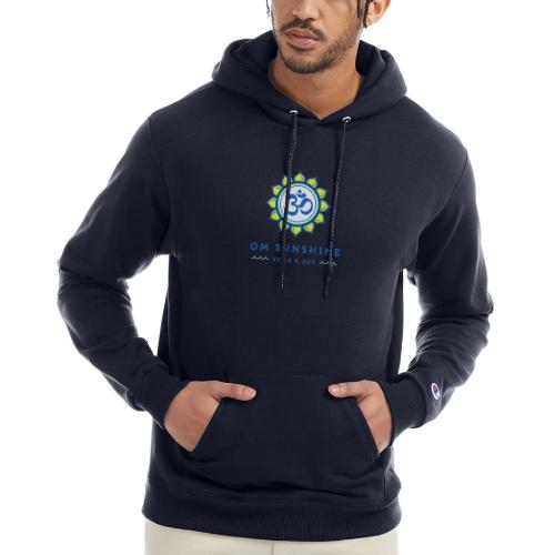 Om Sunshine Yoga transparent back original file - Champion Unisex Powerblend Hoodie